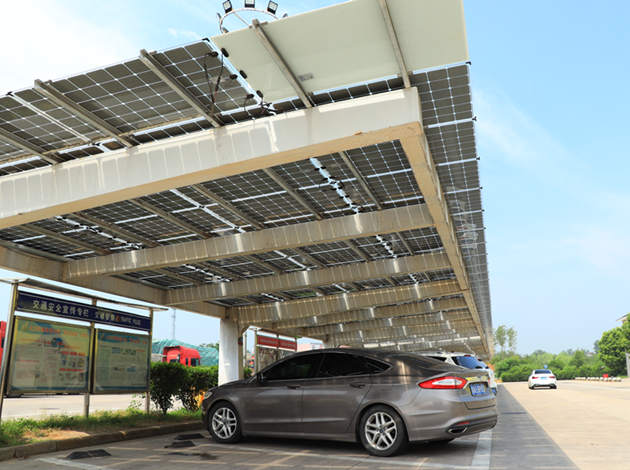 Projekt projektu słonecznego parkingu samochodowego o mocy 210 kW